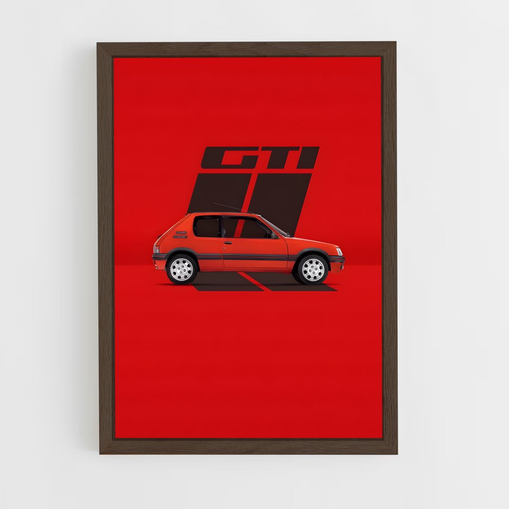Poster Rouge Sportif – affiche Peugeot (vue 5)